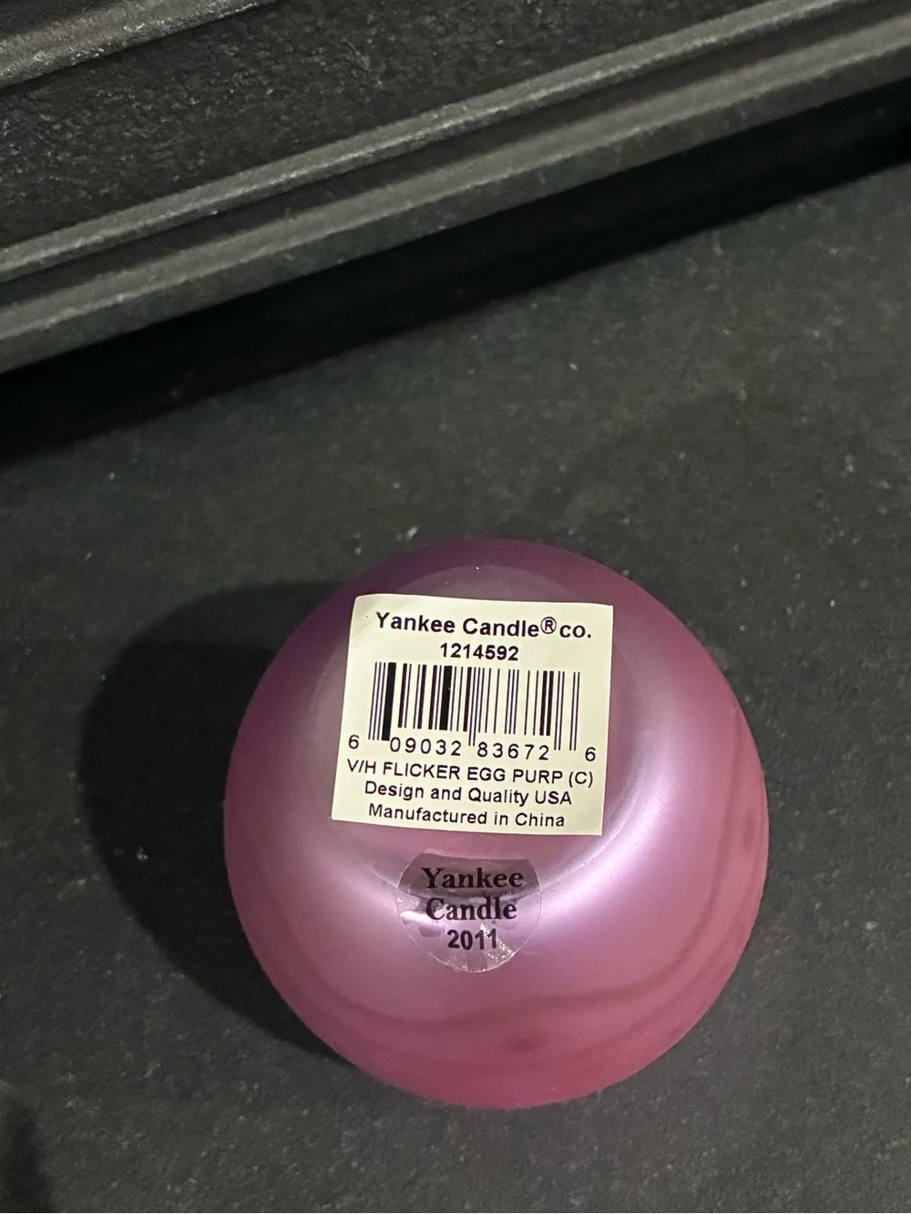 Yankee Candle Flicker Egg Votive Candle Holder Easter Purple Brand New